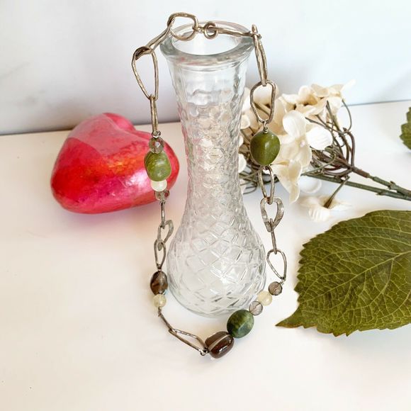 Silpada Sterling Silver Necklace Stone Jade - Picture 6 of 6